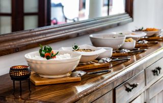 Dining set up Galle Fort