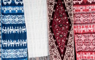 Textiles outside a Bali souvenir shop