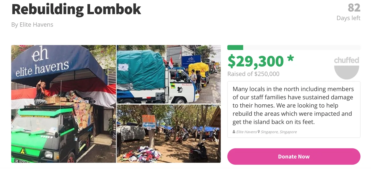 Lombok Donations