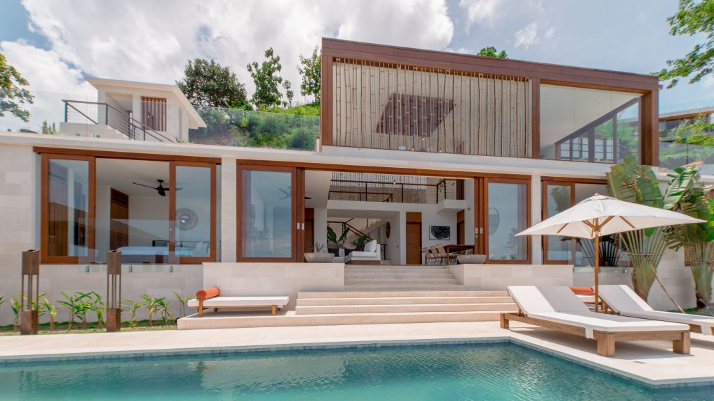 Stylish villa facade