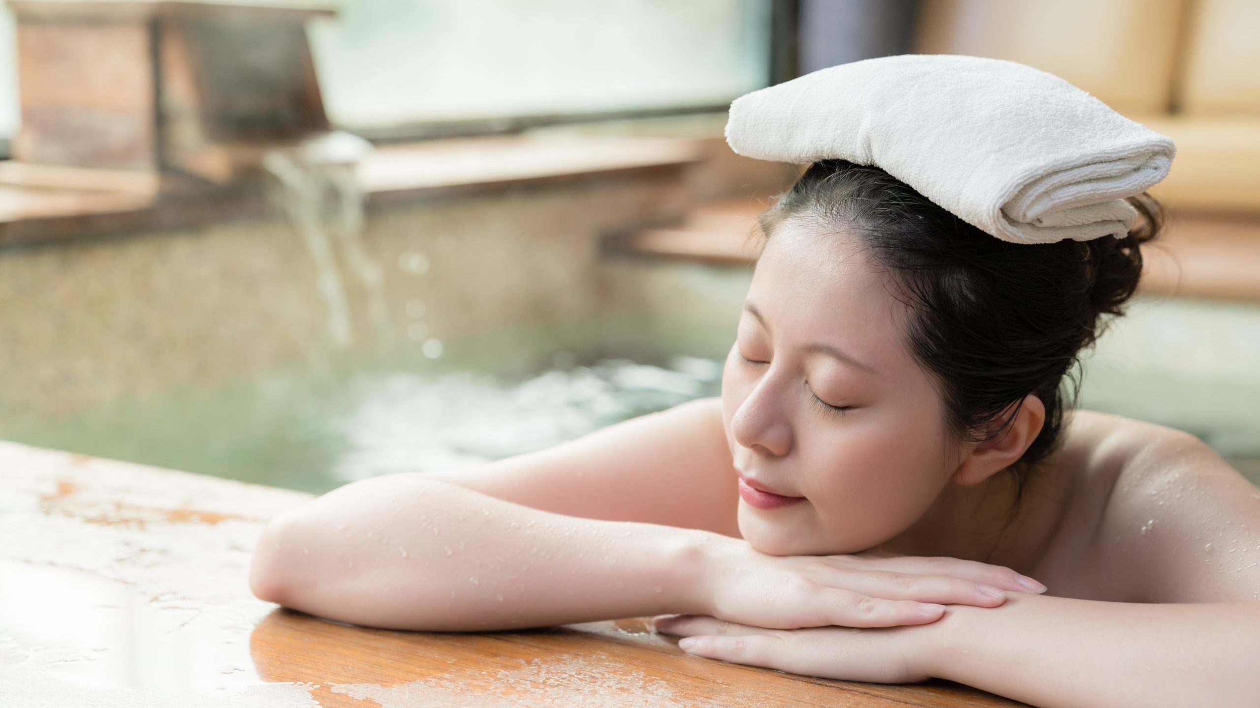 Japanese girl hot shower and massage photo