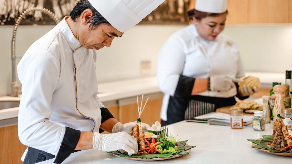 In-villa Chef preparing meals