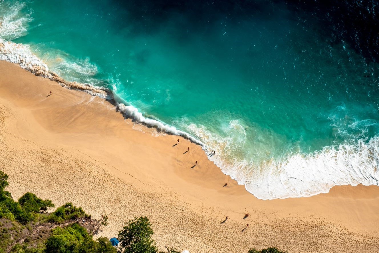 Beach Shore Drone Shot