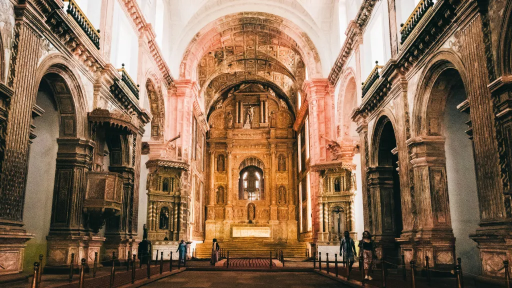 Historic Goa cathedral in India, perfect for luxury travel experience