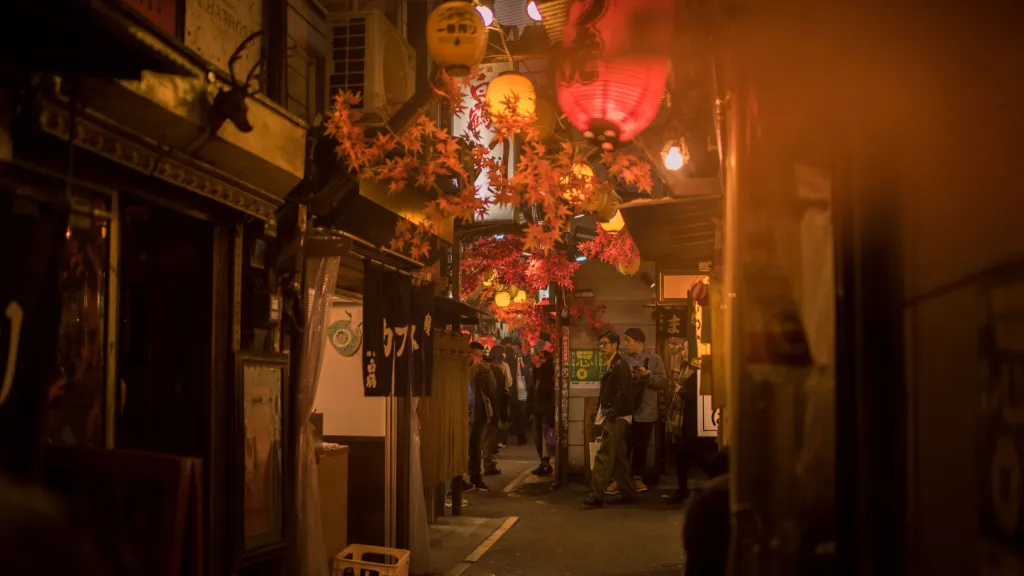 Autumn lantern festival in Japan